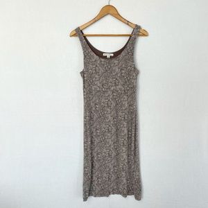 TELLURIDE CLOTHING CO. Women's Medium Sleeveless Tie Back Dress Neutral Tones